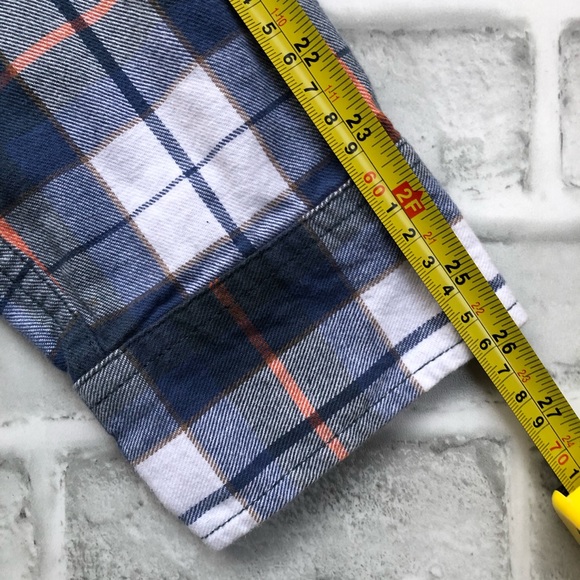 Duluth Trading Company Plaid Button Shirt Dual Pocket Men L Trim Fit Cabincore - Picture 9 of 11